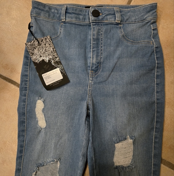 Fit jeans Super Ripped High Waisted Skinny Stretch Denim NWT S - Picture 13 of 14